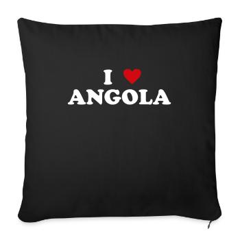 USA State Heart - I Love Alaska - Sofa pillowcase 17,3'' x 17,3'' (45 x 45 cm) - black - Front