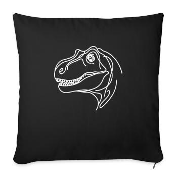 Line Art Dad Mom - Dinosaur - Sofa pillowcase 17,3'' x 17,3'' (45 x 45 cm) - black - Front
