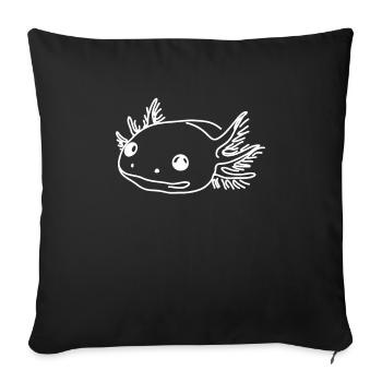 Line Art Dad Mom - Axolotl - Sofa pillowcase 17,3'' x 17,3'' (45 x 45 cm) - black - Front