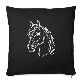 Line Art Papa Maman - Quartier - Housse de coussin décorative 45 x 45 cm - noir - Devant