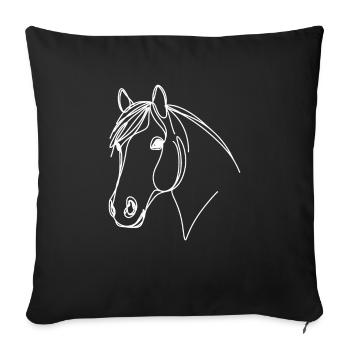 Line Art Papa Maman - Classe - Housse de coussin décorative 45 x 45 cm - noir - Devant