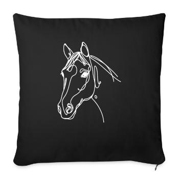 Line Art Papa Maman - Appaloosa - Housse de coussin décorative 45 x 45 cm - noir - Devant