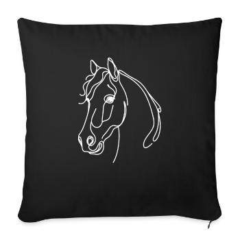 Line Art Dad Mom - Andalusian - Sofa pillowcase 17,3'' x 17,3'' (45 x 45 cm) - black - Front