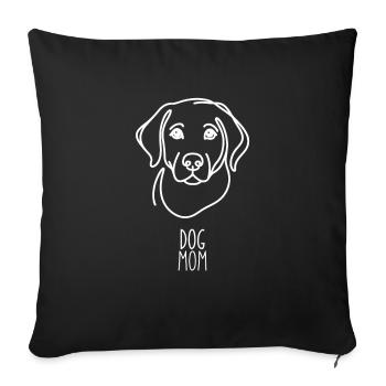 Line Art Best Mom - Dog - Sofa pillowcase 17,3'' x 17,3'' (45 x 45 cm) - black - Front