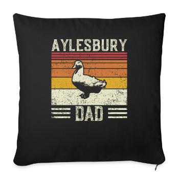 Entendad - Vintage Aylesbury - Sofa pillowcase 17,3'' x 17,3'' (45 x 45 cm) - black - Front