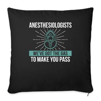 I got gas to make them pass CRNA - Sofa pillowcase 17,3'' x 17,3'' (45 x 45 cm) - black - Front