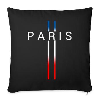 FRANCE - Housse de coussin décorative 45 x 45 cm - noir - Devant
