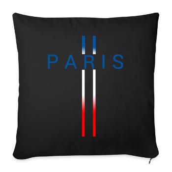 Paris - Sofa pillowcase 17,3'' x 17,3'' (45 x 45 cm) - black - Front