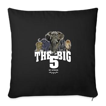 LE GRAND 5 d'Afrique - Housse de coussin décorative 45 x 45 cm - noir - Devant