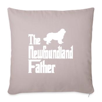 Terre-Neuve T-shirt Chiens Papa - Housse de coussin décorative 45 x 45 cm - taupe clair - Devant