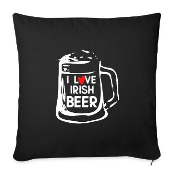 I love The Funny Irish Beer Mug - Sofa pillowcase 17,3'' x 17,3'' (45 x 45 cm) - black - Front