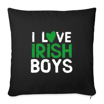 I love Irish Boy Gift - Sofa pillowcase 17,3'' x 17,3'' (45 x 45 cm) - black - Front