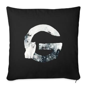 G – caractère décoratif – hiver - Housse de coussin décorative 45 x 45 cm - noir - Devant