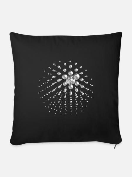 Ein geometrischer Haufen aus Metall-Kugeln - Sofakissenbezug 45 x 45 cm - Schwarz