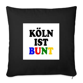 Cologne is colourful - Sofa pillowcase 17,3'' x 17,3'' (45 x 45 cm) - black - Front