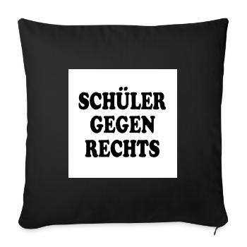 Des étudiants contre la droite - Housse de coussin décorative 45 x 45 cm - noir - Devant