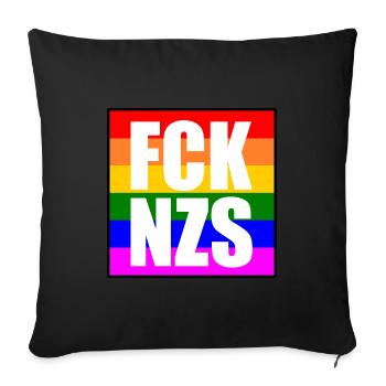 Fck nzs - Sofakissenbezug 45 x 45 cm - Schwarz - Vorne