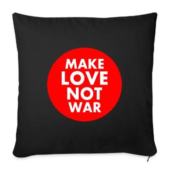Make love not war - Sofakissenbezug 45 x 45 cm - Schwarz - Vorne