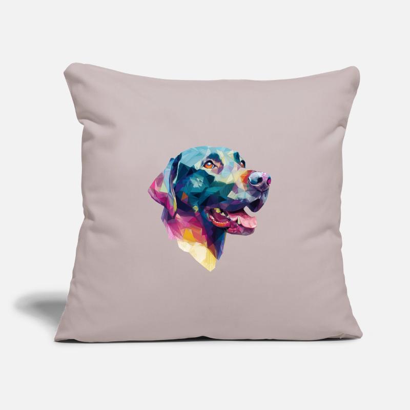 Conception Low Poly Labrador Retriever Housse de coussin décorative 45 x 45 cm