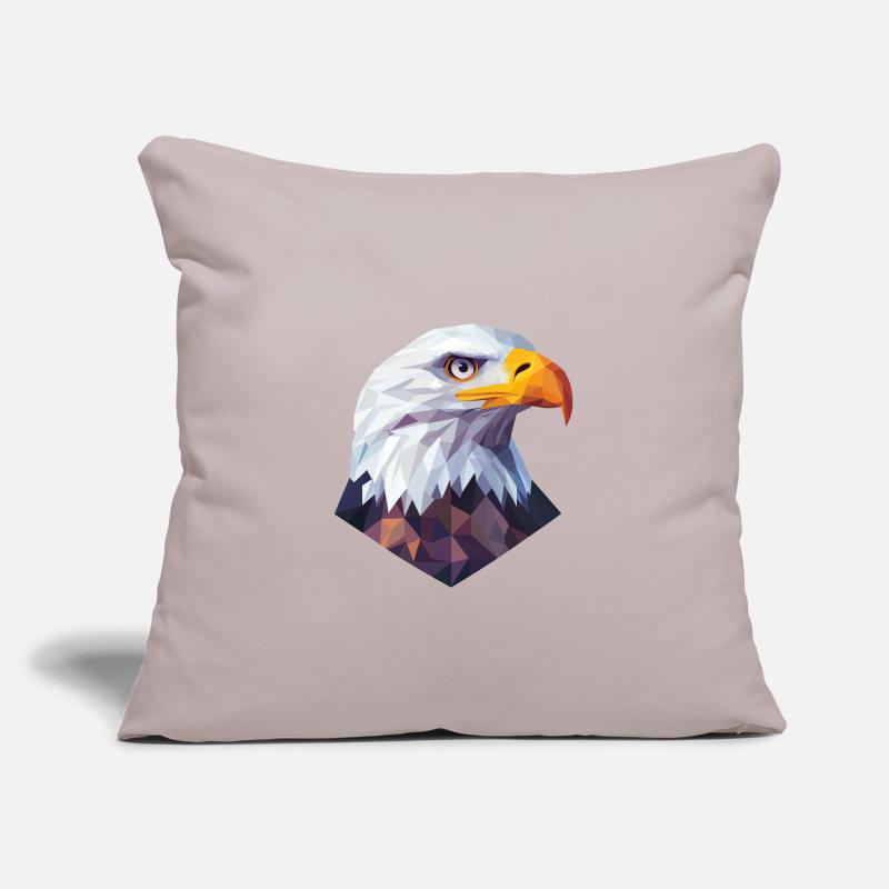 Adler Kopf Low Poly Logo Design Sofakissenbezug 45 x 45 cm