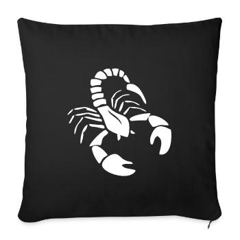 Scorpion - Sofa pillowcase 17,3'' x 17,3'' (45 x 45 cm) - black - Front