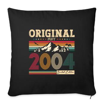 Original 2004 Millésime 2004 20ème anniversaire 2004 - Housse de coussin décorative 45 x 45 cm - noir - Devant