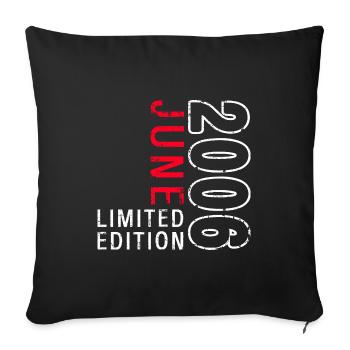 Original Juin 2006 Né en 2006 18e anniversaire - Housse de coussin décorative 45 x 45 cm - noir - Devant