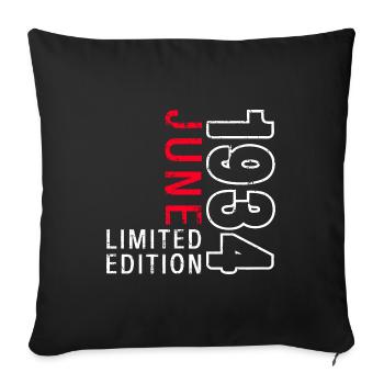 Original Juin 1934 Millésime 1934 Anniversaire 1934 - Housse de coussin décorative 45 x 45 cm - noir - Devant