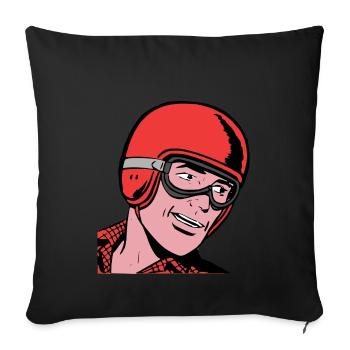 Vintage Driver Comic - Sofa pillowcase 17,3'' x 17,3'' (45 x 45 cm) - black - Front