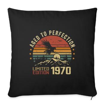 Vintage 1970 Edition Limitée 1970 Retro 1970 - Housse de coussin décorative 45 x 45 cm - noir - Devant