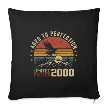 Vintage 2000 Limited Edition 2000 Retro 2000 - Sofa pillowcase 17,3'' x 17,3'' (45 x 45 cm) - black - Front