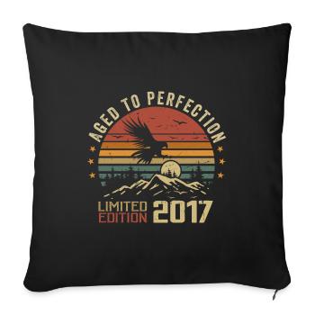 Vintage 2017 Edition Limitée 2017 Retro 2017 - Housse de coussin décorative 45 x 45 cm - noir - Devant