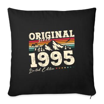 30ème Anniversaire Original 1995 Millésime 1995 - Housse de coussin décorative 45 x 45 cm - noir - Devant