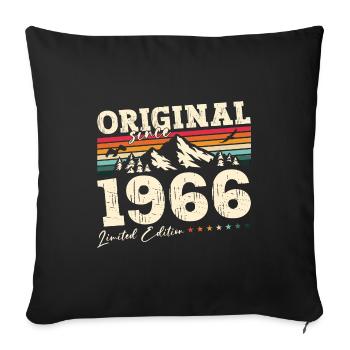 59e anniversaire Légendaire Juin 1966 Né en 1966 - Housse de coussin décorative 45 x 45 cm - noir - Devant