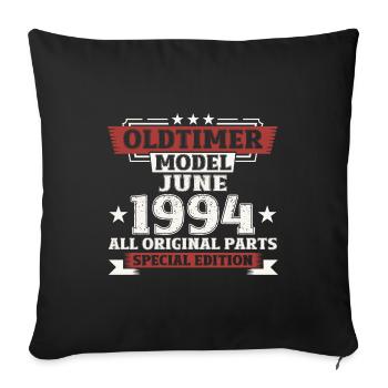 Millésime Juin 1994 Millésime 1994 30ème Anniversaire 94 - Housse de coussin décorative 45 x 45 cm - noir - Devant