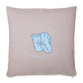 amour du matin 0 - Housse de coussin décorative 45 x 45 cm - taupe clair - Devant