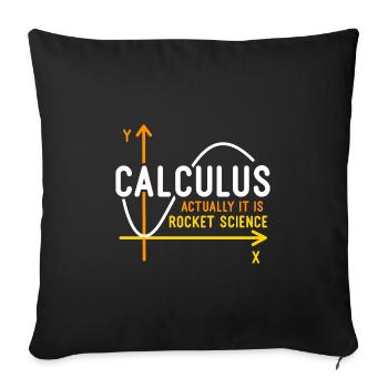 Le calcul est la science de fusée - Housse de coussin décorative 45 x 45 cm - noir - Devant