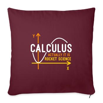 Le calcul est la science de fusée - Housse de coussin décorative 45 x 45 cm - bordeaux - Devant