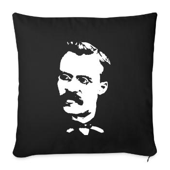 Friedrich Nietzsche - Sofakissenbezug 45 x 45 cm - Schwarz - Vorne