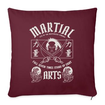Martial Arts dark - Sofa pillowcase 17,3'' x 17,3'' (45 x 45 cm) - burgundy - Front
