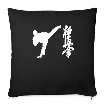Karate Kyokushinkai symbol fans training dojo - Sofa pillowcase 17,3'' x 17,3'' (45 x 45 cm) - black - Front