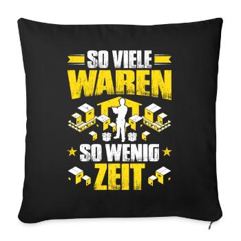 Specialist for warehouse logistics Specialist warehouse clerk - Sofa pillowcase 17,3'' x 17,3'' (45 x 45 cm) - black - Front