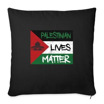 Palestinian Lives Matter Free Palestine Flag Gaza - Sofakissenbezug 45 x 45 cm - Schwarz - Vorne
