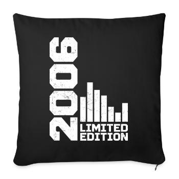 Vintage 2006 Birthday Gift 2006 Year 2006 - Sofa pillowcase 17,3'' x 17,3'' (45 x 45 cm) - black - Front
