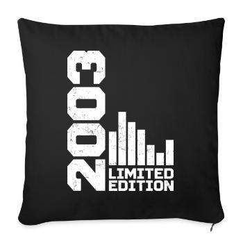 Millésime 2003 Cadeau d’anniversaire 2003 Année 2003 - Housse de coussin décorative 45 x 45 cm - noir - Devant