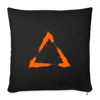Icône de géométrie triangle - Housse de coussin décorative 45 x 45 cm - noir - Devant