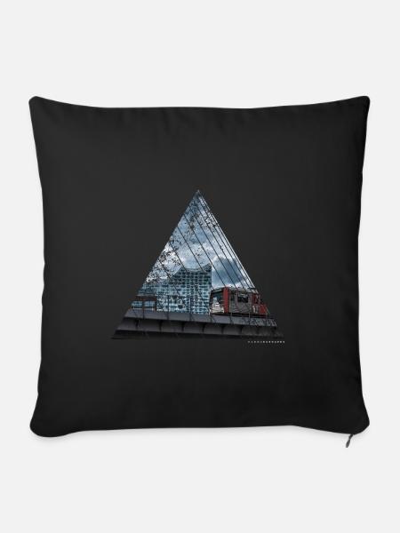 Hamburg Stadt Harmony - Sofakissenbezug 45 x 45 cm - Schwarz