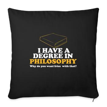 Philosophie Lehrer Poesie Wissenschaft Lesen Buch - Sofakissenbezug 45 x 45 cm - Schwarz - Vorne
