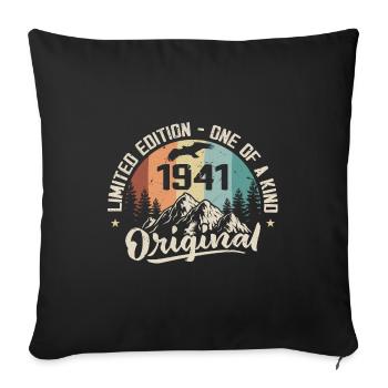 1941 Original Cadeau Anniversaire Vintage 1941 - Housse de coussin décorative 45 x 45 cm - noir - Devant