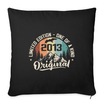 2013 Original Vintage Anniversary Gift 2013 - Sofa pillowcase 17,3'' x 17,3'' (45 x 45 cm) - black - Front